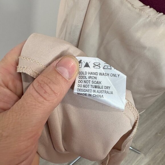 Princess Polly Lillie Midi Dress Beige sz 10 Prom Formal Wedding Guest Dress - Picture 9 of 12